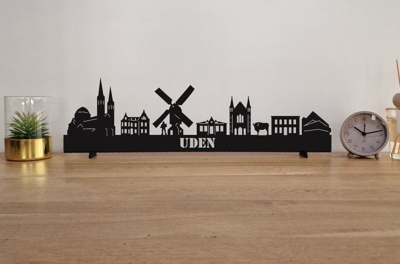 Skyline Uden – 55 cm | Zwart MDF