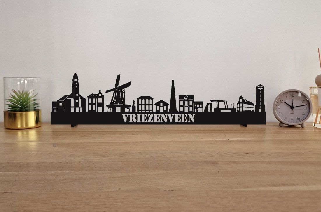 Skyline Vriezenveen – 55 cm | Zwart MDF