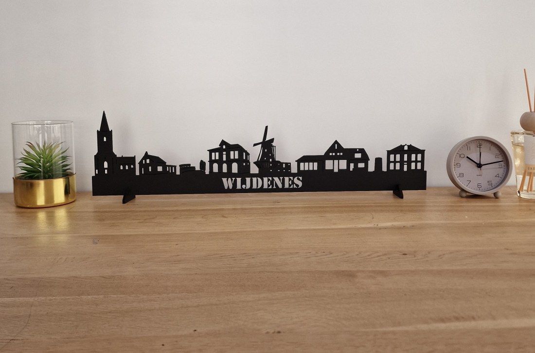Skyline Wijdenes – 55 cm | Zwart MDF