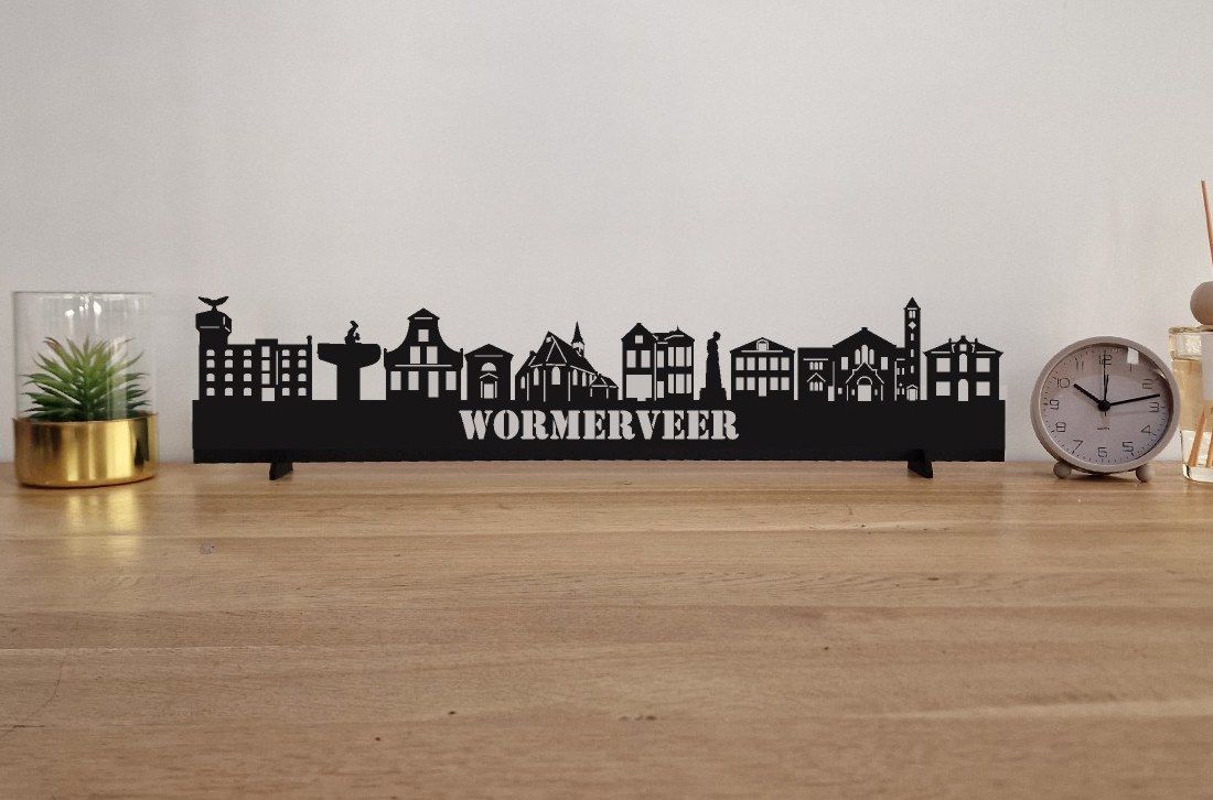 Skyline Wormerveer – 55 cm | Zwart MDF