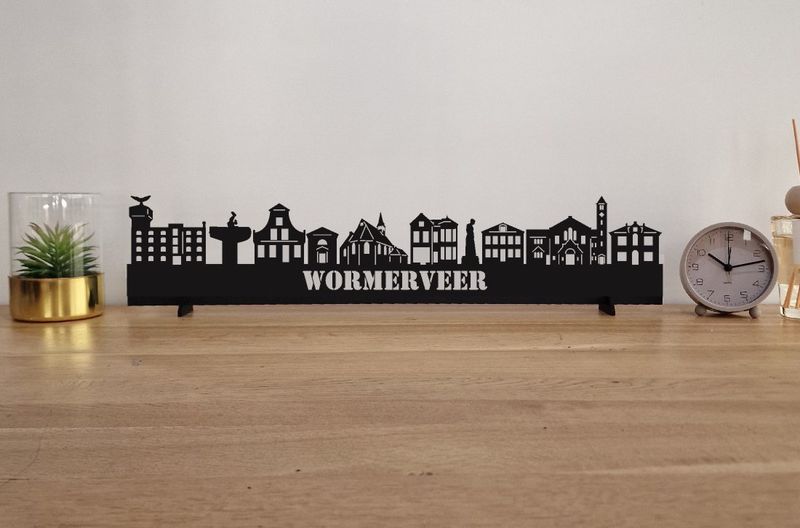 Skyline Wormerveer – 55 cm | Zwart MDF