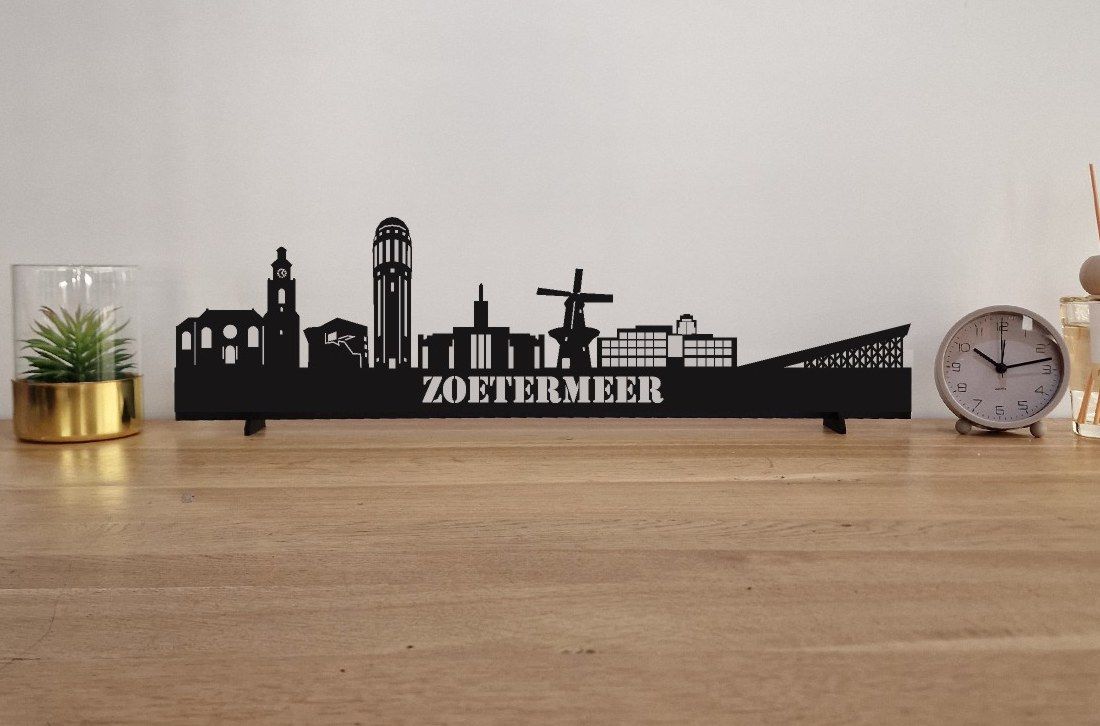 Skyline Zoetermeer – 55 cm | Zwart MDF