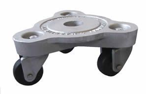 Heavy Duty - Cast Steel Triangular Dolly with Casters Model 2076