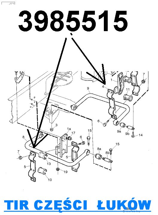 ŁAPA WSPORNIK STABILIZATORA VOLVO FH FM 3985515