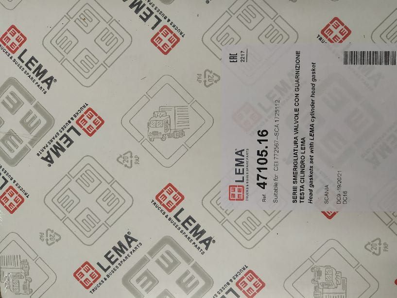 USZCZELKA GŁOWICY SCANIA 124 94 KPL DC11/12/16 LEMA LE47105.16