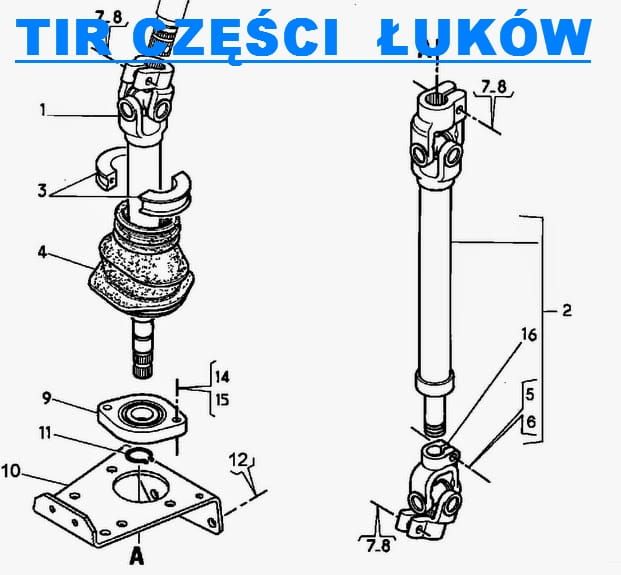 ŁOŻYSKO WAŁKA DRĄŻKA KIEROWNICZEGO RENAULT MAGNUM