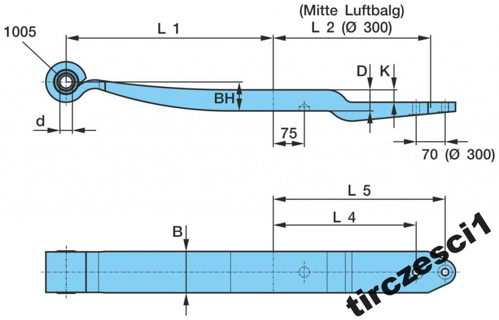 RESOR PÓŁRESOR PIÓRO RESORU BPW 0508213670 881556A