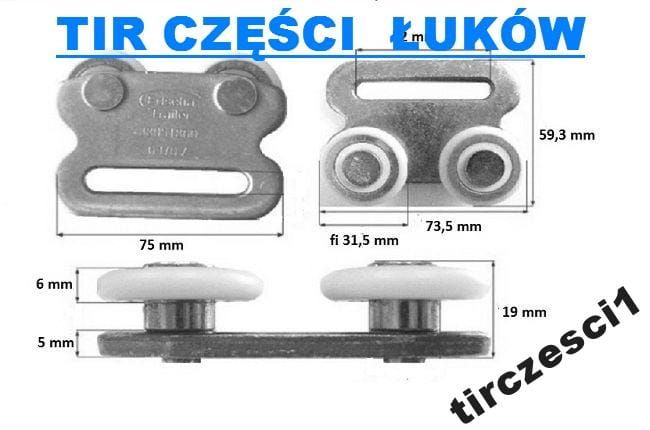 ROLKA PLANDEKI NACZEPY PROFILU PRZYCZEPY EDSCHA