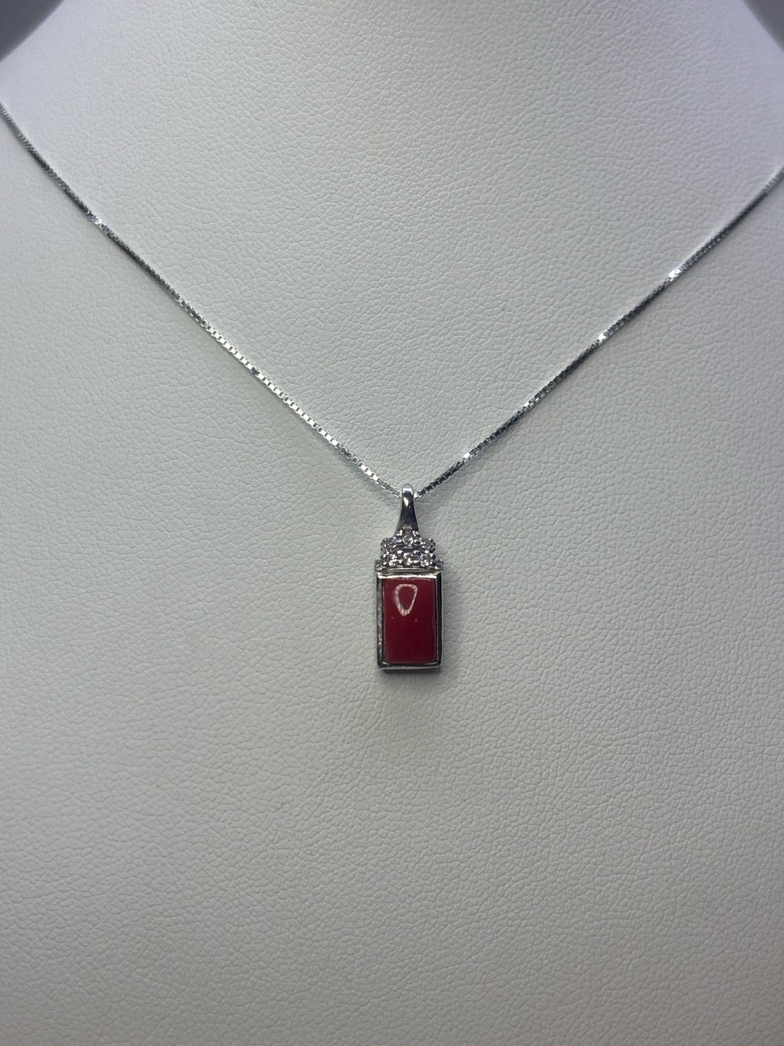 Collane in argento, 925, zirconi e corallo mediterraneo