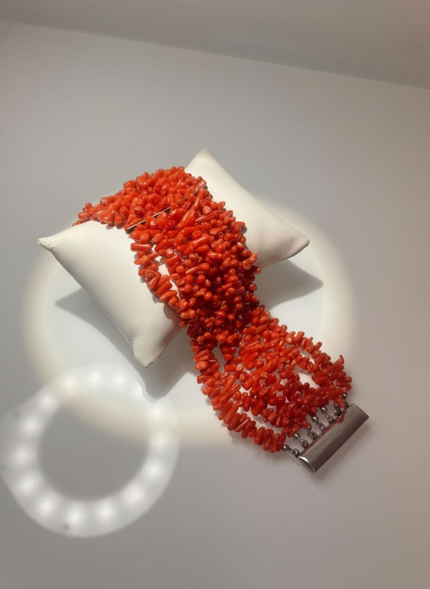 Bracciale in corallo mediterraneo prima scelta