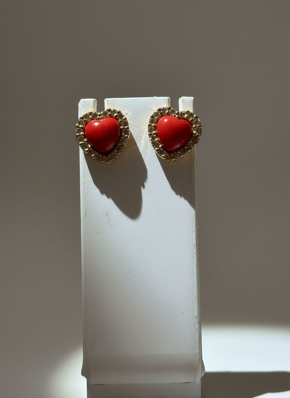 Orecchini in corallo mediterraneo montati in argento 925