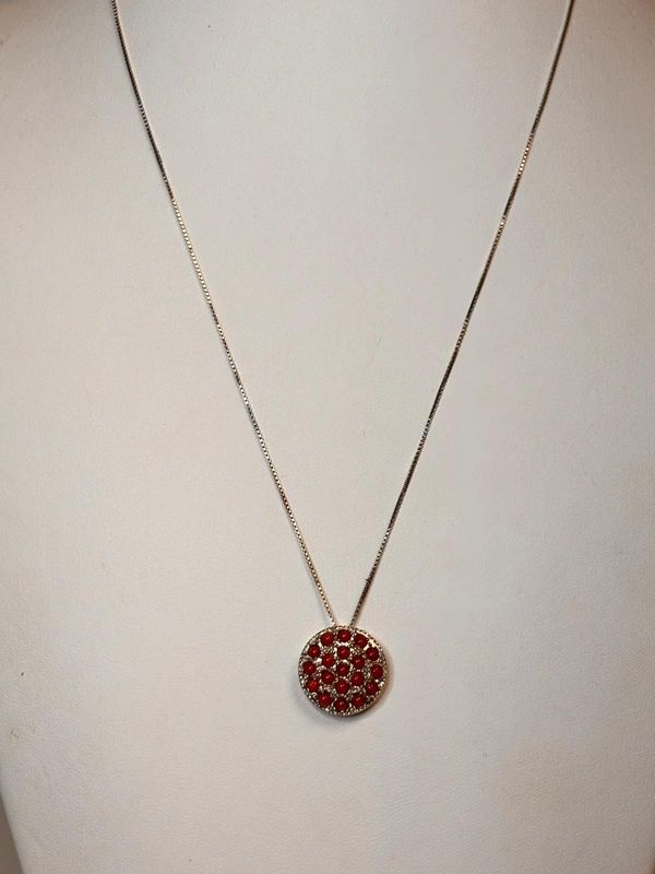 Collana in corallo mediterraneo e argento 925
