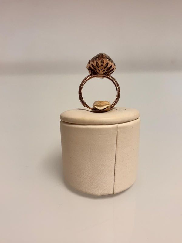 Anello in argento 925 con zirconi riproduzione toppe siciliane