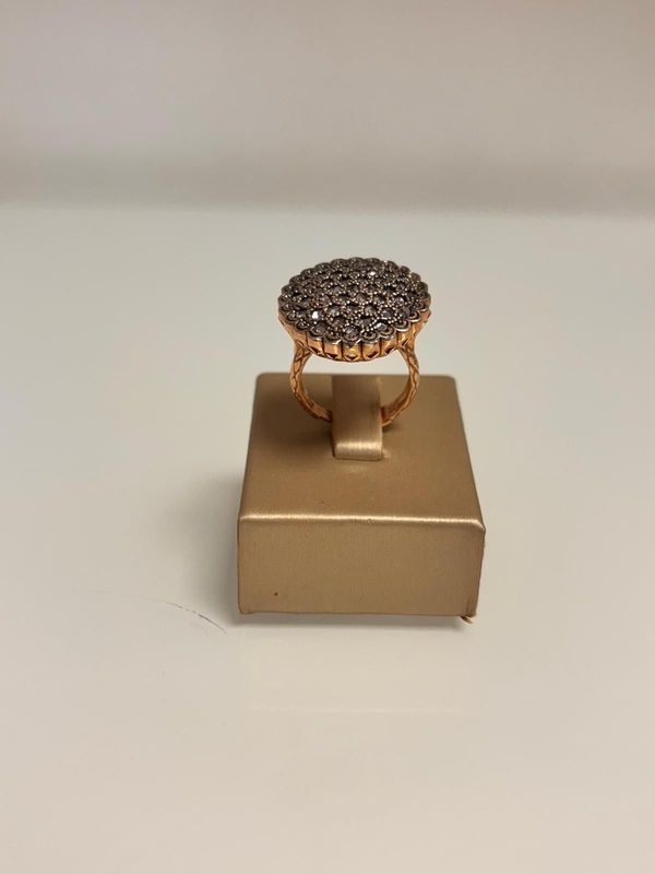 Anello in argento 925 con zirconi riproduzione toppe siciliane