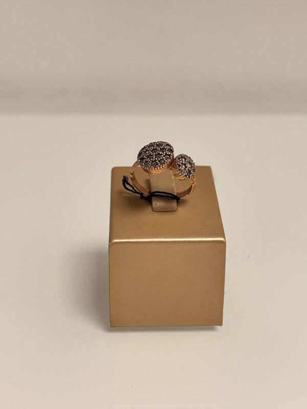 Anello in argento 925 con zirconi riproduzione toppe siciliane