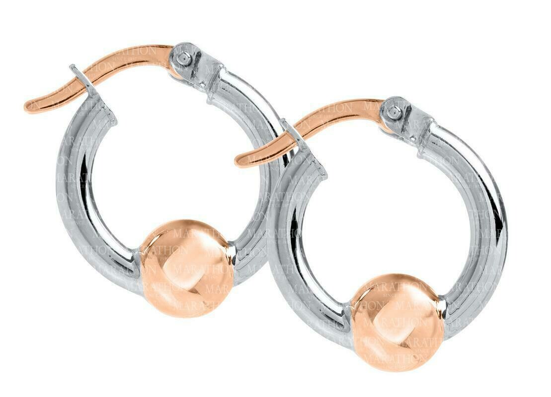 SS and Rose Gold Cape Cod Small Hoop Earrings