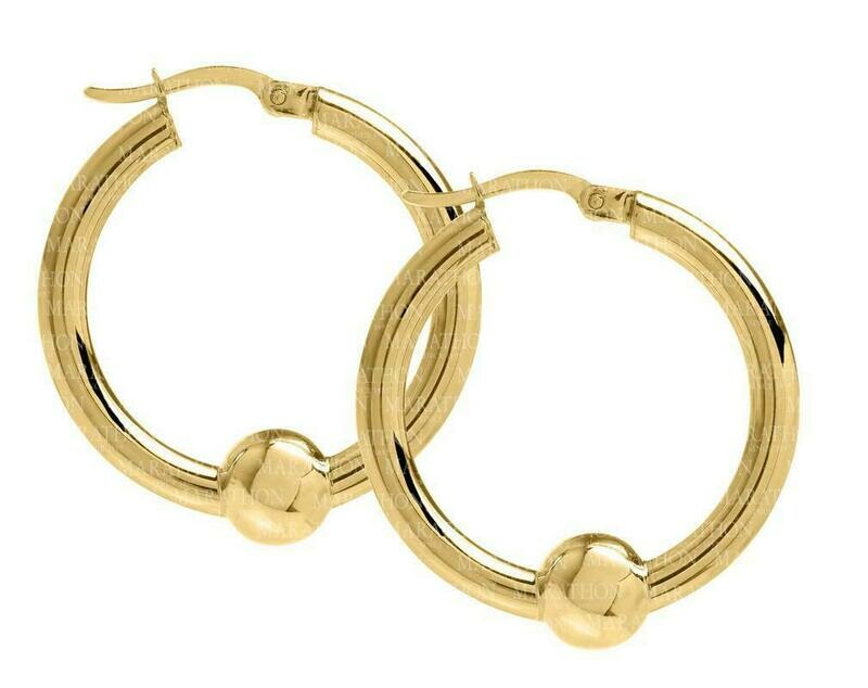 14K Yellow Gold Cape Cod Large Hoop Earrings