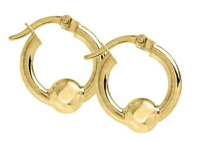 Yellow Gold Cape Cod Small Hoop Earrings