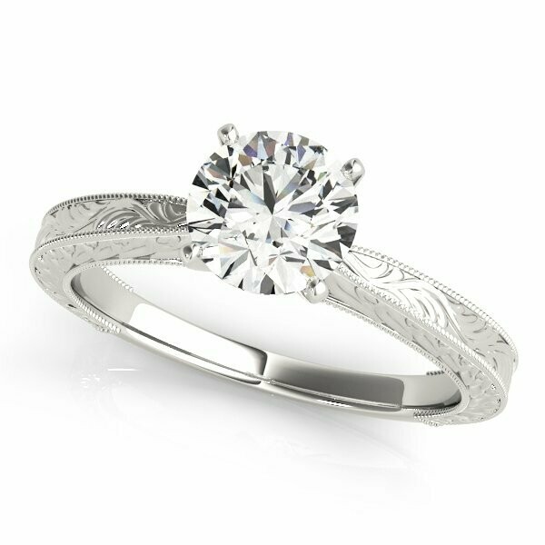 Vintage Pattern Solitaire Engagement Mounting