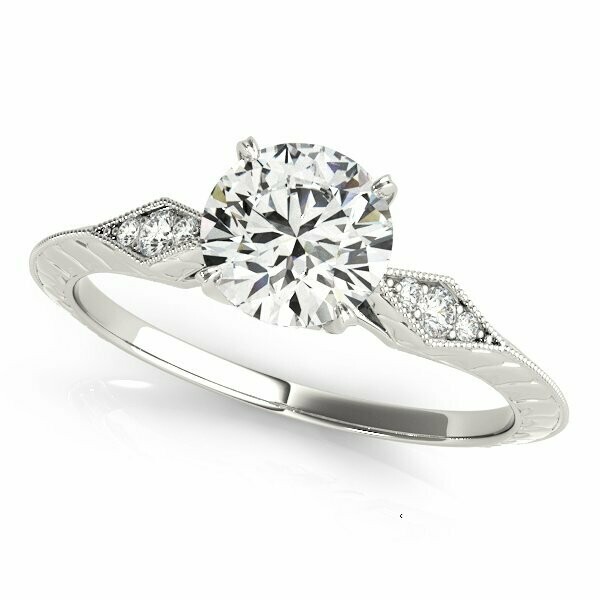 Vintage Pattern Diamond Engagement Mounting