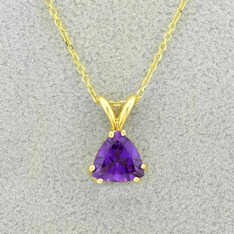 14KYG Amethyst Pendant