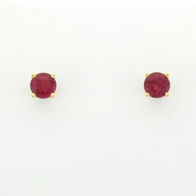 14KYG Ruby Stud Earrings