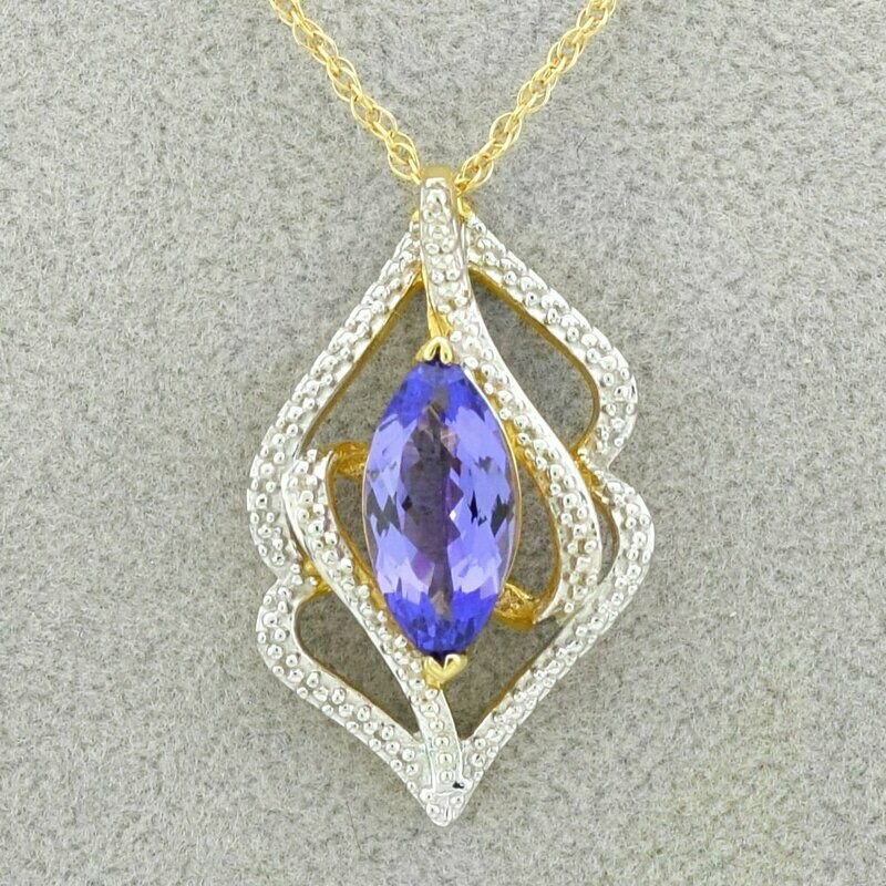 14KYG Tanzanite Pendant