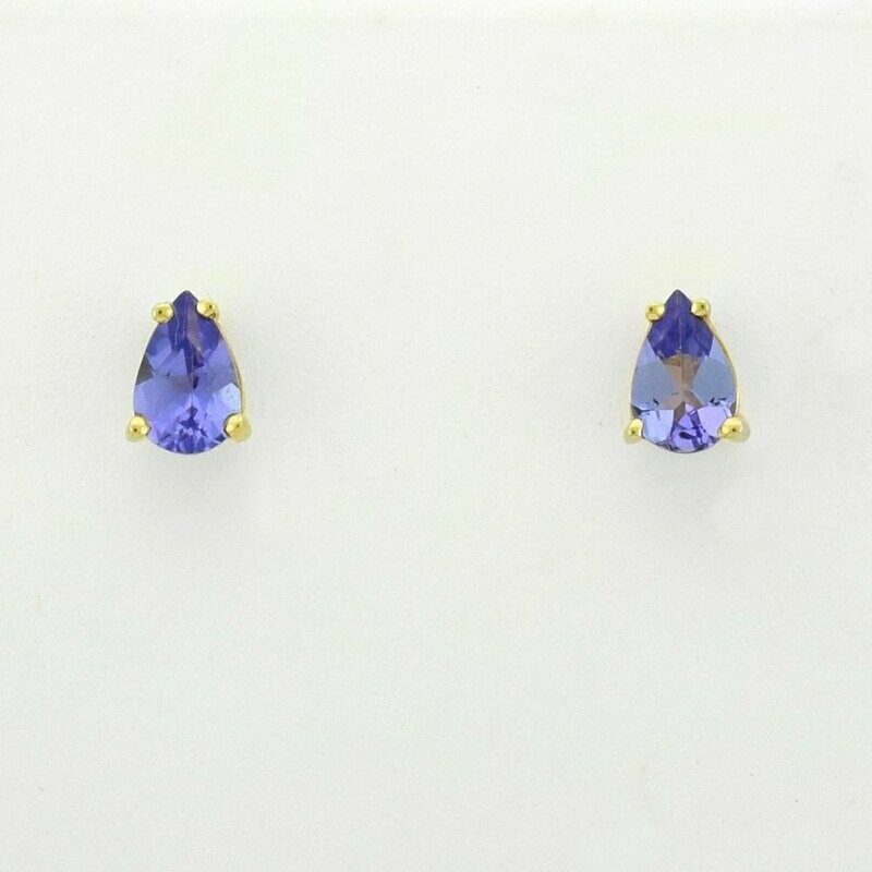 14KYG Tanzanite Stud Earrings