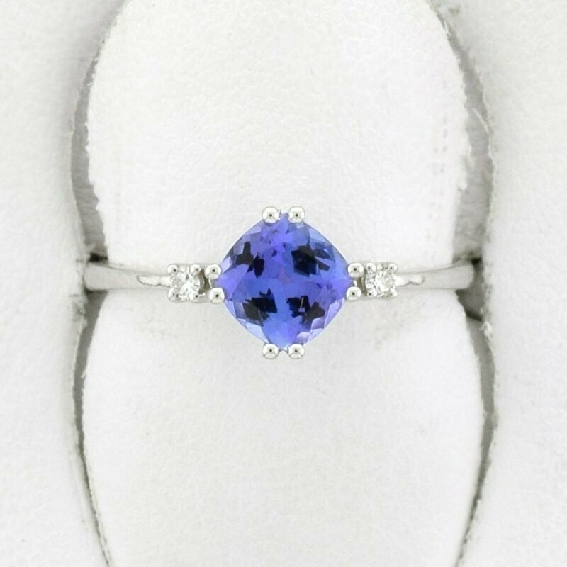 14KWG Tanzanite and Diamond Ring