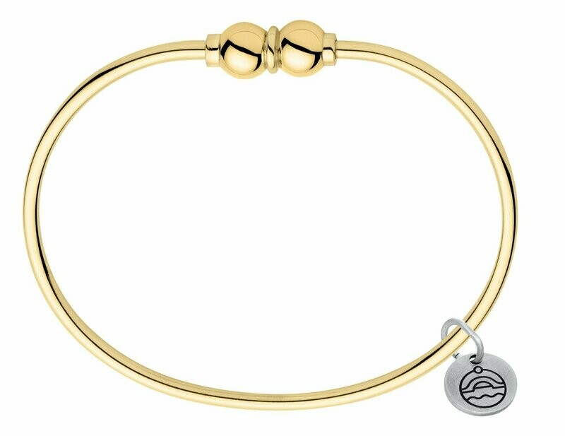 14K Yellow Gold Cape Cod Double-Ball Bracelet