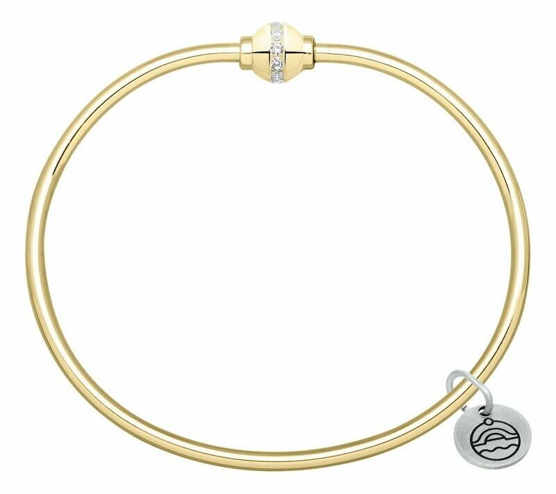 14K Yellow Gold Cape Cod 0.33ct Diamond-Ball Bracelet