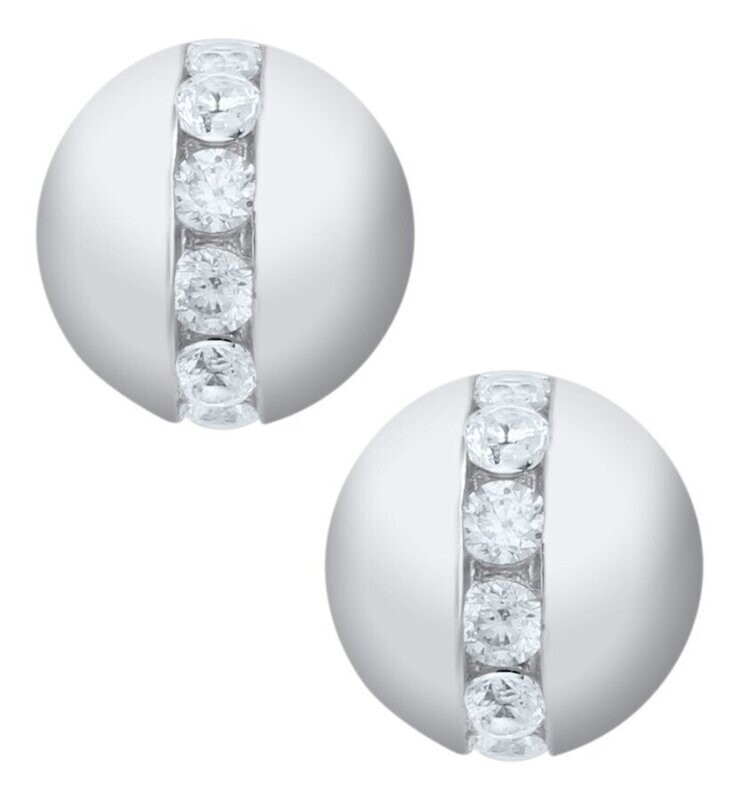 SS Cape Cod CZ Stud Earrings