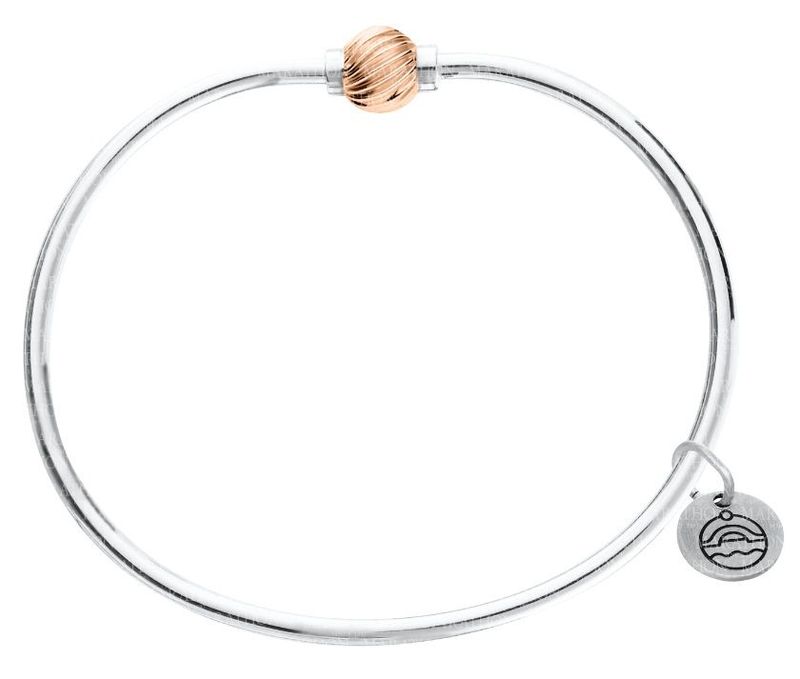 SS and Rose Gold Cape Cod Swirl-Ball Bracelet