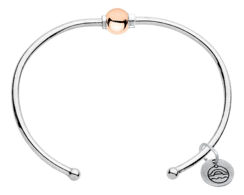 SS and Rose Gold Cape Cod One Ball Cuff Bracelet