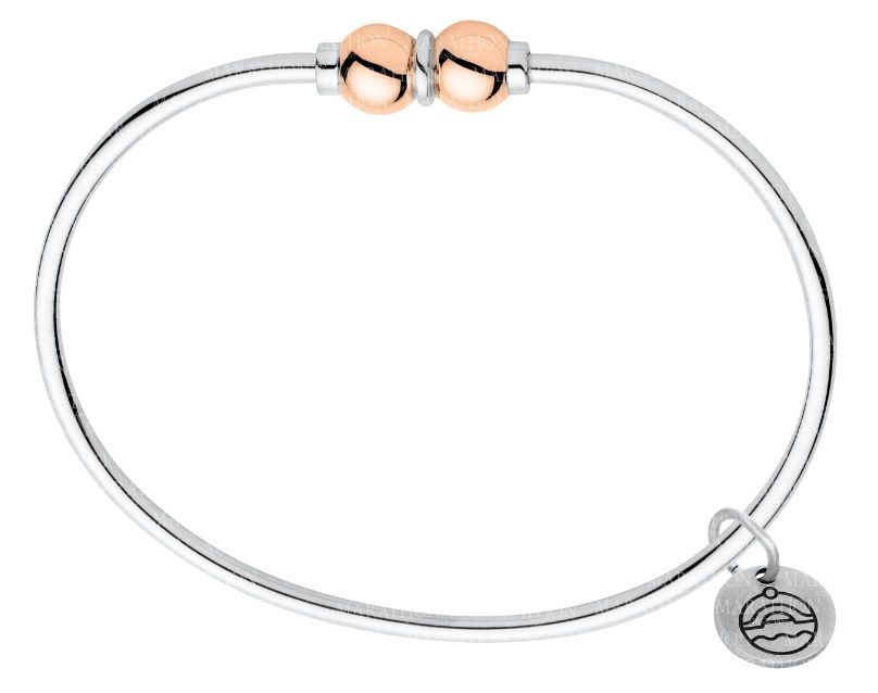 SS and Rose Gold Cape Cod Double-Ball Bracelet
