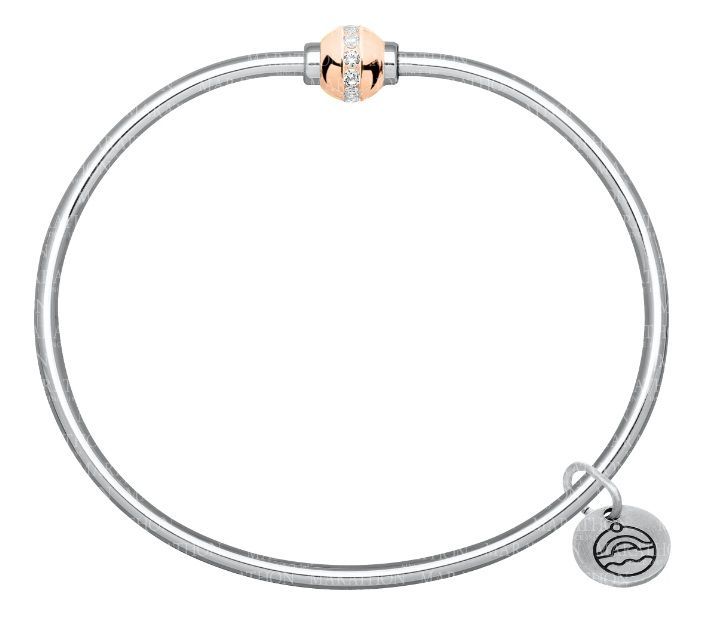 SS and Rose Gold Cape Cod 0.33ct Diamond-Ball Bracelet