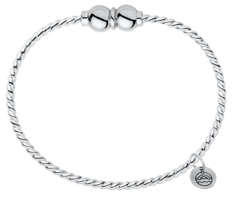 SS Cape Cod Double-Ball Twisted Bracelet
