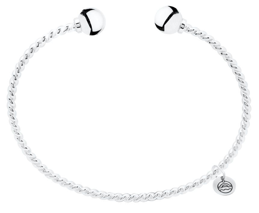 SS Cape Cod Two Ball Twisted Cuff Bracelet