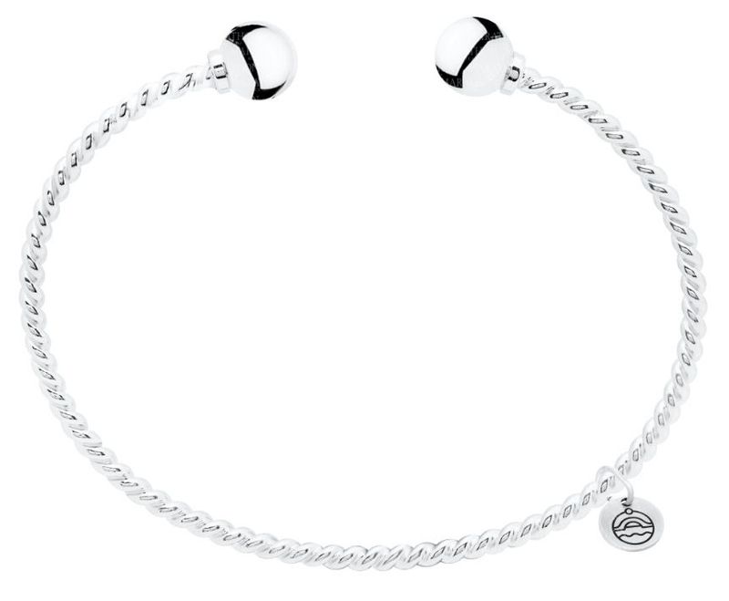 SS Cape Cod Two Ball Twisted Cuff Bracelet