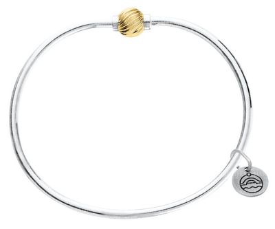 SS and Yellow Gold Cape Cod Swirl-Ball Bracelet