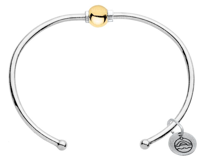 SS and Yellow Gold Cape Cod One Ball Cuff Bracelet