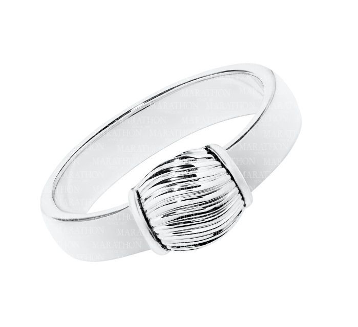 SS Cape Cod Swirl-Ball Ring