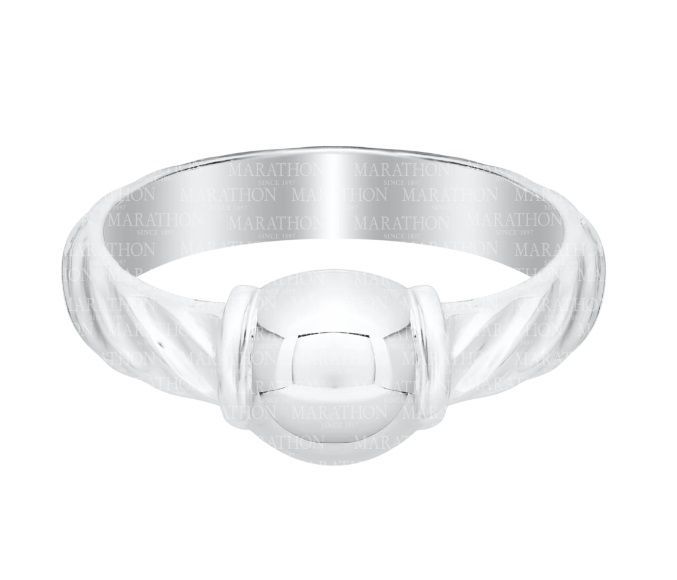 SS Cape Cod Single-Ball Twisted Ring