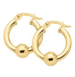 14K Yellow Gold Cape Cod Medium Hoop Earrings
