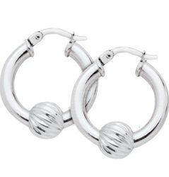 SS Cape Cod Swirl Hoop Earrings