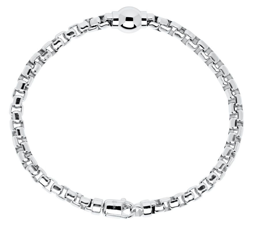 SS Cape Cod Single-Ball Box Chain Bracelet