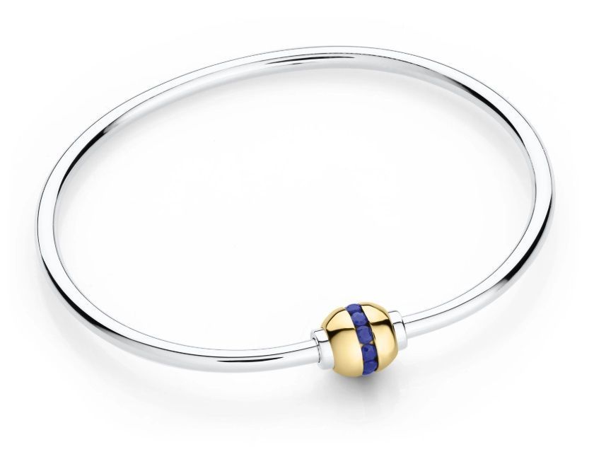 SS and Yellow Gold Cape Cod Sapphire-Ball Bracelet