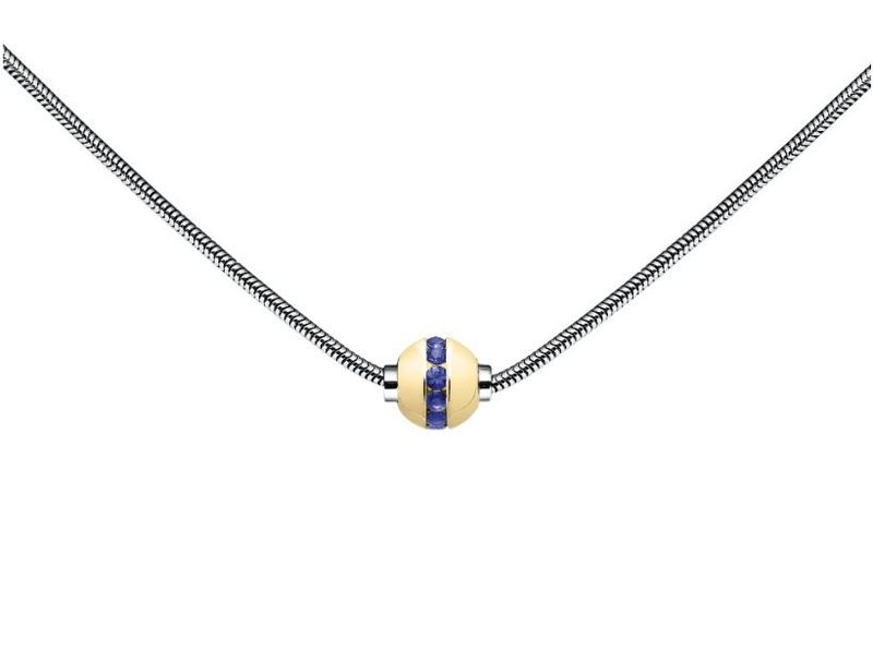 SS and Yellow Gold Cape Cod Sapphire-Ball Necklace