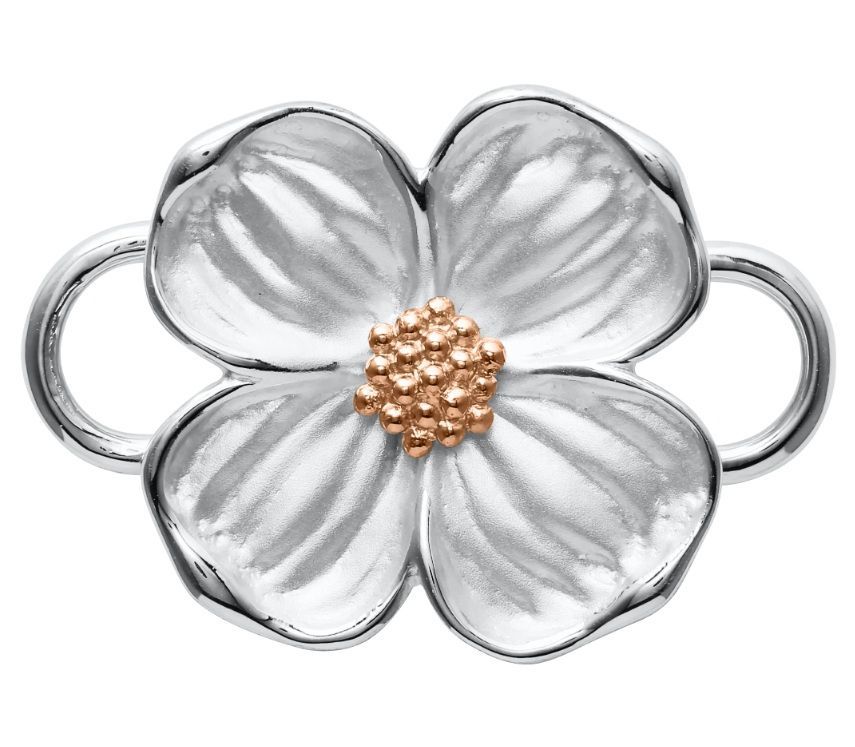 SS and Rose Gold Convertible Flower Clasp