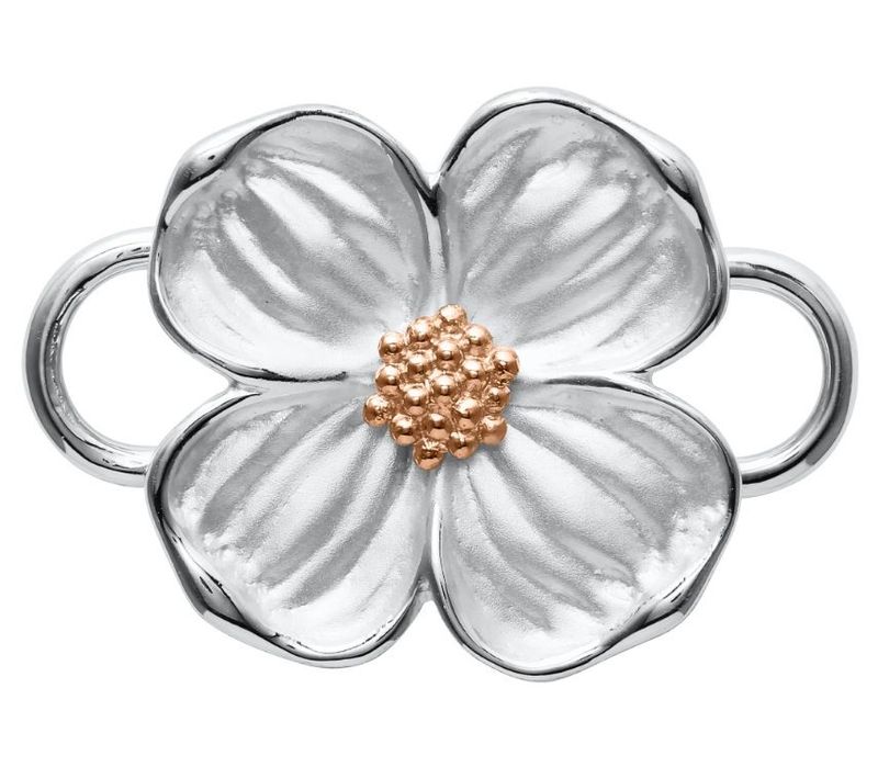 SS and Rose Gold Convertible Flower Clasp